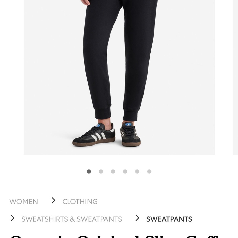 Roots Black Organic Original Slim Cuff Sweatpant Short (26 Inch Inseam)